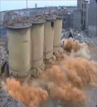 淮北矿业集团水泥公司立窑爆破拆除